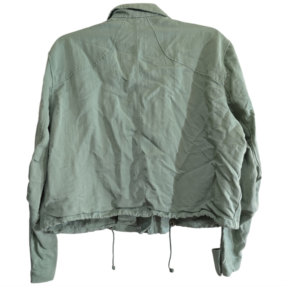 NWOT Rag & Bone Trail Green Tencel-blend Jacket Large Drawstring Hem Pockets - Picture 8 of 14